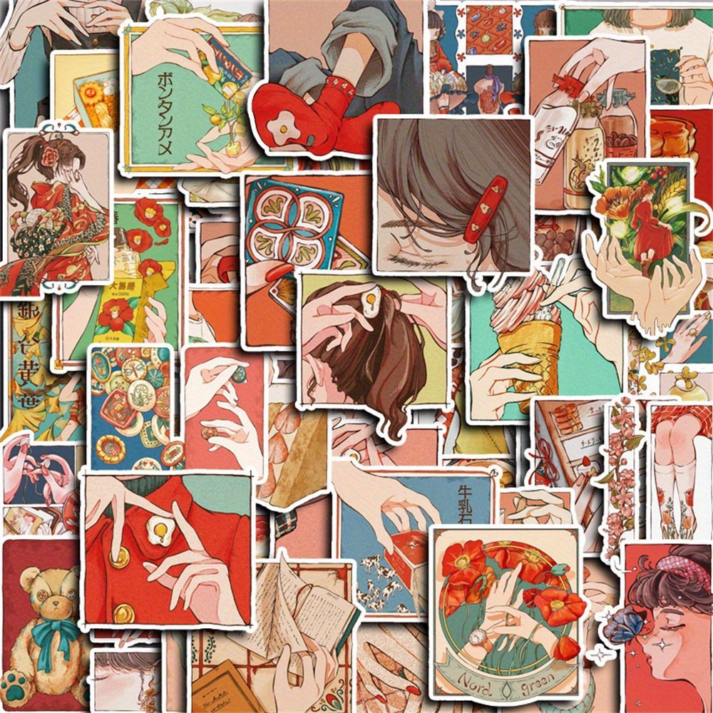 50Pcs Stiker Gaya Tradisional  - Japanese Traditional Lifestyle ulasan dan harga