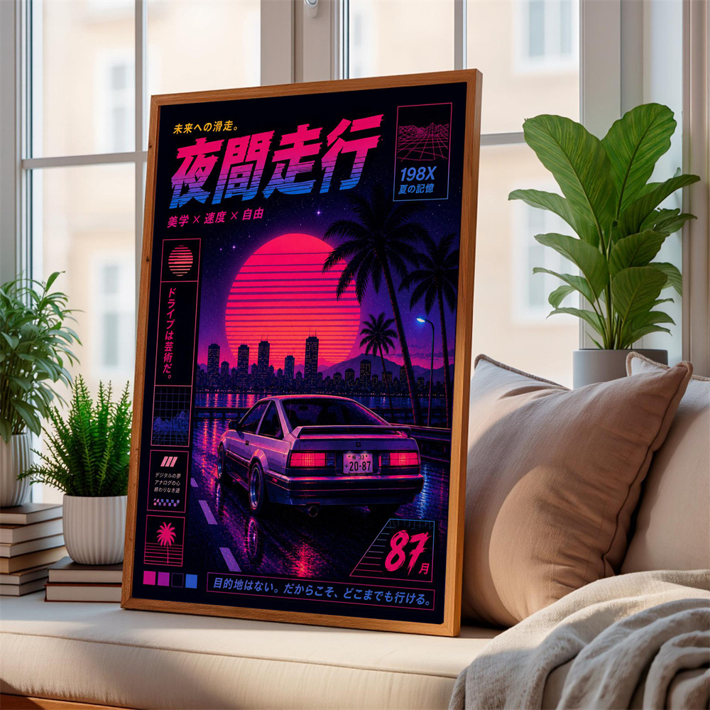 Poster Mobil Vintage Gaya Jepa - Japanese Tokyo Lifestyle ulasan dan harga